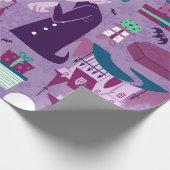 不気味なクリスマスnosferatuサンタ・バンパイア ラッピングペーパー (角)