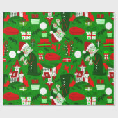 不気味なクリスマスnosferatu santa vampire赤 ラッピングペーパー (フラット)