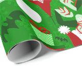 不気味なクリスマスnosferatu santa vampire赤 ラッピングペーパー (ロールコーナー)