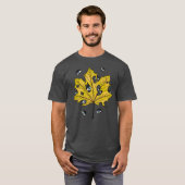 不気味なクリープハロウィン植物アート Tシャツ (正面フル)