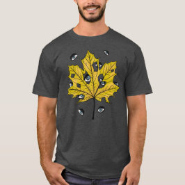 不気味なクリープハロウィン植物アート Tシャツ