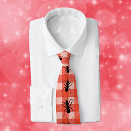 不気味なクロアリの格子状のテーブルクロス ネクタイ