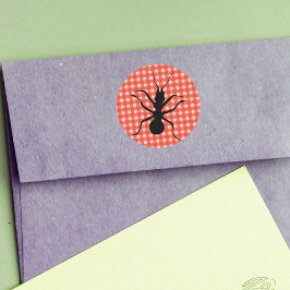 不気味なクロアリの格子状のテーブルクロス ラウンドシール