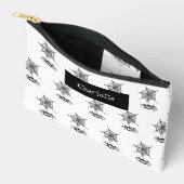 不気味なクローラーパーソナライズ名ジッパーパウチ アクセサリーポーチ (見開き)