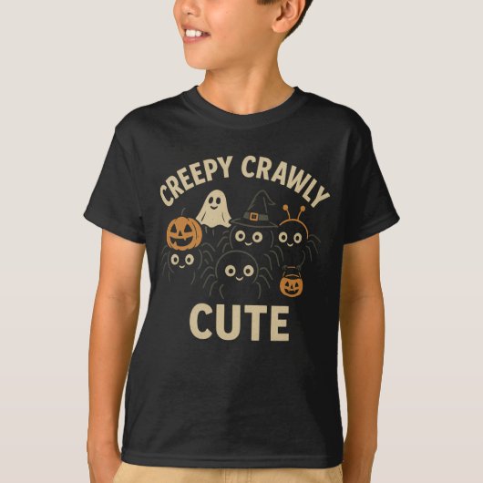 不気味なクローリーかわいいハロウィーンTシャツ – かわいいSp Tシャツ (正面)