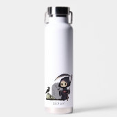 不気味なグリムリーパー墓地クロー ゴシック ハロウィン ウォーターボトル (正面)