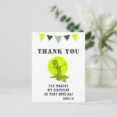 不気味なグリーンスライムモンスター誕生日ありがとう ポストカード (スタンド正面)