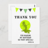 不気味なグリーンスライムモンスター誕生日ありがとう ポストカード (正面/裏面)