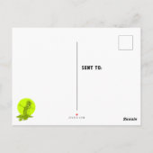 不気味なグリーンスライムモンスター誕生日ありがとう ポストカード (裏面)