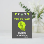 不気味なグリーンスライムモンスター誕生日ありがとう ポストカード (スタンド正面)