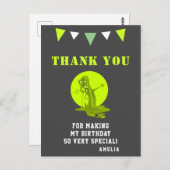 不気味なグリーンスライムモンスター誕生日ありがとう ポストカード (正面/裏面)