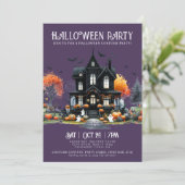 不気味なコスチューム ハロウィンパーティーへの招待 招待状 (スタンド正面)