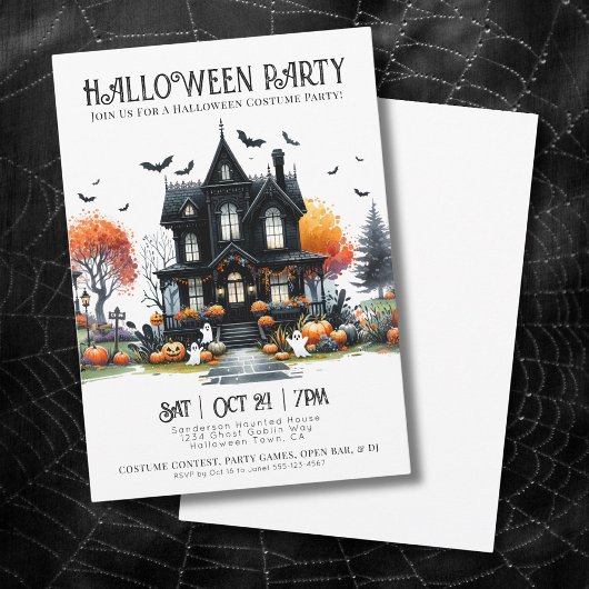 不気味なコスチューム ハロウィンパーティーへの招待 招待状