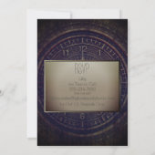 不気味なゴシックカラス フルムーン 大人ハロウィン 招待状 (裏面)