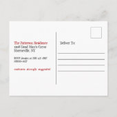 不気味なゴシックドール ハロウィンパーティー招待状 ポストカード (裏面)