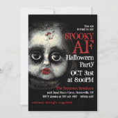 不気味なゴシックド不気味ルAFハローウィンパーティ 招待状 (正面)