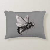 不気味なゴシックビースカルウイング昆虫 アクセントクッション (正面)