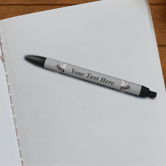 不気味なゴシックビースカルウイング昆虫 黒ボールペン