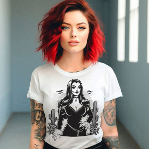 不気味なゴシック女性 Tシャツ