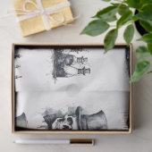 不気味なゴシック様式のハロウィーンの要素アートと工芸品 薄葉紙 (ギフト)