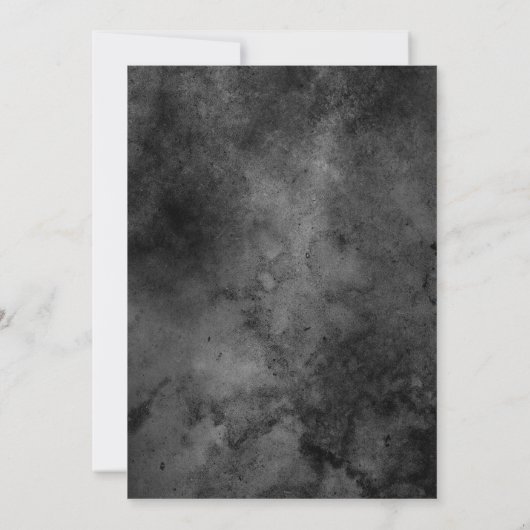 不気味なゴシック様式のハローウィンパーティ 招待状 (裏面)