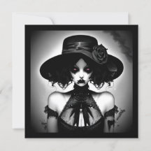 不気味なゴシック様式の少女ハロウィーン