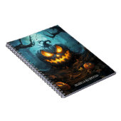 不気味なゴシック様式の恐ろしいカボチャのハロウィーンホラー ノートブック (右側)