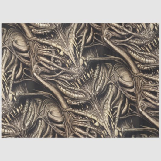 不気味なゴシック様式ホラーデーモンバイオマスターター 薄葉紙 (正面)