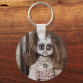 不気味なゴシック磁器の人形ビクトリアンゴシック キーホルダー (正面)