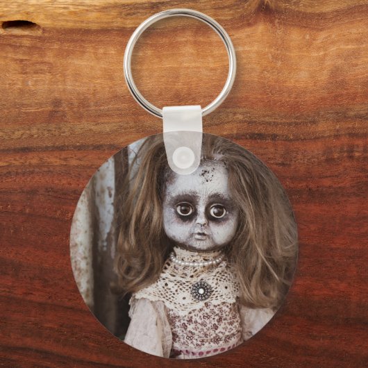 不気味なゴシック磁器の人形ビクトリアンゴシック キーホルダー (正面)