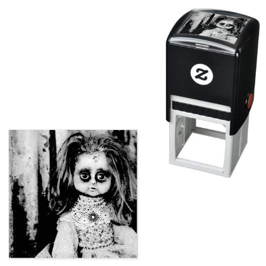 不気味なゴシック磁器の人形ビクトリアンゴシック セルフインキングスタンプ (インサイチュ)