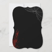 不気味なゴシック風の誕生日ハロウィン 招待状 (裏面)