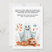 不気味なゴーストパーティーの招待状 招待状 (裏面)