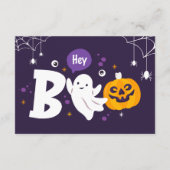 不気味なゴースト ハロウィン 小規模ビジネス ありがとうございます サンキューカード (裏面)