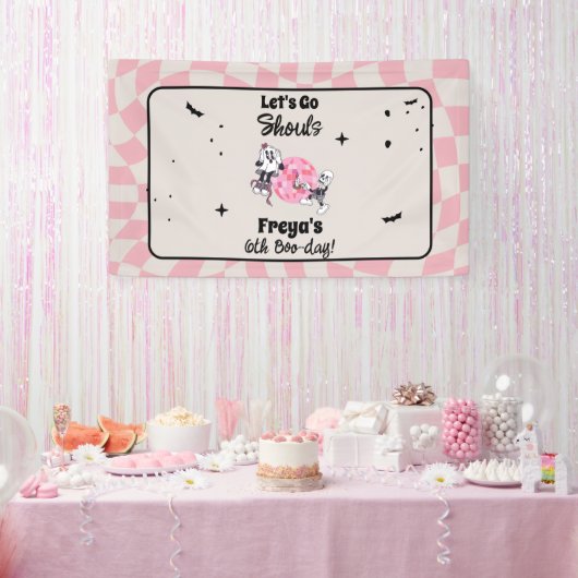 不気味なゴースト ハロウィン 誕生日 どんな年齢でも  横断幕 (パーティー)