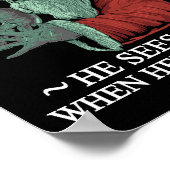 不気味なサンタクロースクランパスクリスマス ポスター (角)