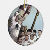 不気味なサンタセラミックのクリスマスオーナメント セラミックオーナメント (左)