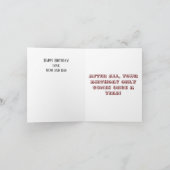 不気味なサーカスピエロハロウィーン誕生日カード カード (内部)