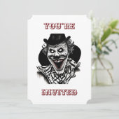 不気味なサーカスピエロヴィンテージハローウィンパーティ 招待状 (スタンド正面)