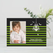 不気味なシャンデリアのハロウィンフォトカード カード (スタンド正面)