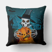 不気味なシルクハットの骨組 クッション (裏面)