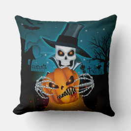 不気味なシルクハットの骨組 クッション