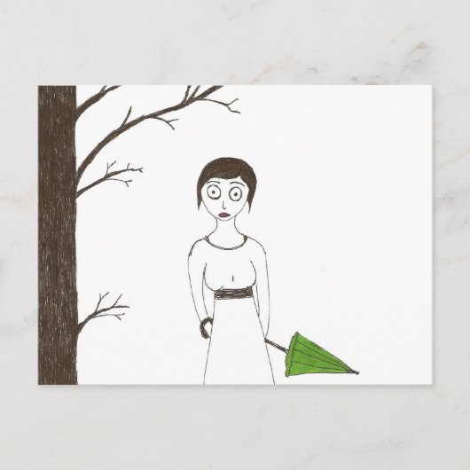 不気味なジェーンオースティン絵画ライス2 ポストカード (正面)