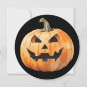 不気味なジャックオランタンパンプキンハローウィンパーティ 招待状 (正面)