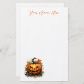 不気味なジャックオランタン文房具 便箋 (正面/裏面)