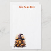 不気味なジャックオランタン文房具 便箋 (正面/裏面)