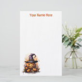 不気味なジャックオランタン文房具 便箋 (スタンド正面)