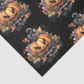 不気味なジャック・オ・ランタン柄のハロウィーン 薄葉紙 (詳細)