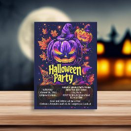 不気味なジャック・オ・ランタン ハロウィンパーティー 招待状