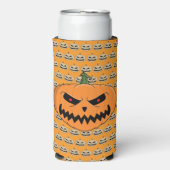 不気味なジャック・オ・ランタン・ハロウィン スリム缶クーラー (Seltzer正面)